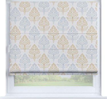 Римская штора «Кортин» на створку «Цветочный медальон»